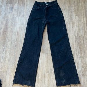 Zara high rise black denim jeans